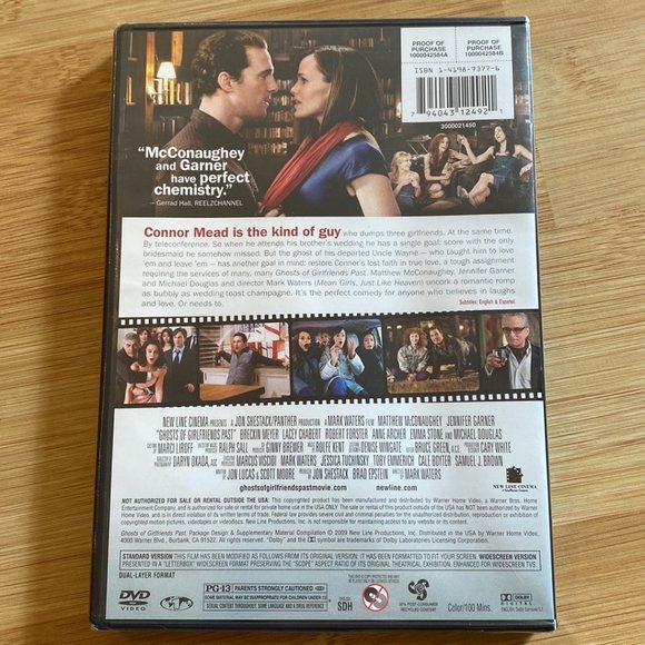 Ghosts of Girlfriends Past w/Matthew Mcconaughey & Jennifer Garner DVD * NWOT - Picture 2 of 4